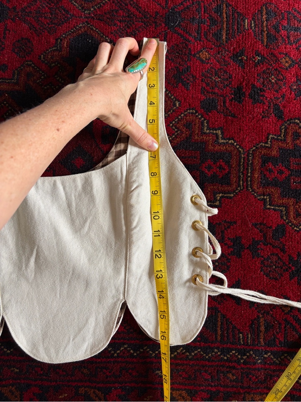Handmade (by me!) reversible corset style top! - Picture 8 of 12